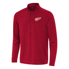 Detroit Red Wings Antigua Bright Quarter-Zip Top - Heather Red Tops