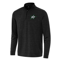 Dallas Stars Antigua Bright Quarter-Zip Top - Heather Black Tops