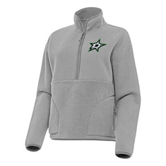 Dallas Stars Antigua Women's Figure Half-Zip Pullover Sweatshirt - Gray Sweatshirts