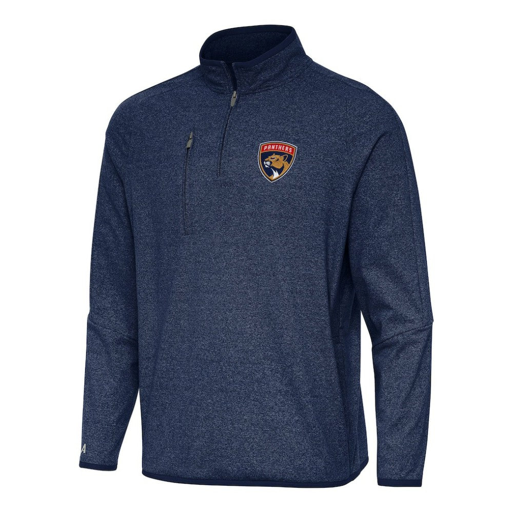 Florida Panthers Antigua Certain Quarter-Zip Tri-Blend Sweatshirt - Heather Navy Sweatshirts