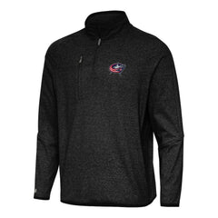 Columbus Blue Jackets Antigua Certain Quarter-Zip Tri-Blend Sweatshirt - Heather Black Sweatshirts