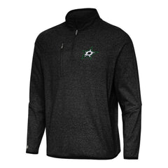 Dallas Stars Antigua Certain Quarter-Zip Tri-Blend Sweatshirt - Heather Black Sweatshirts