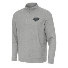 Los Angeles Kings Antigua Subtle Quarter-Zip Sweatshirt - Heather Gray Sweatshirts