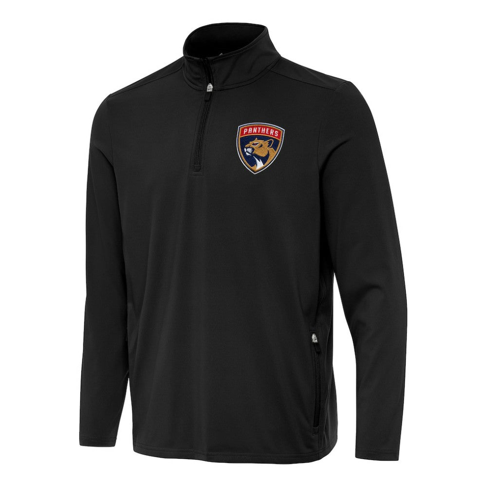 Florida Panthers Antigua Perilous Quarter-Zip Sweatshirt - Black Sweatshirts