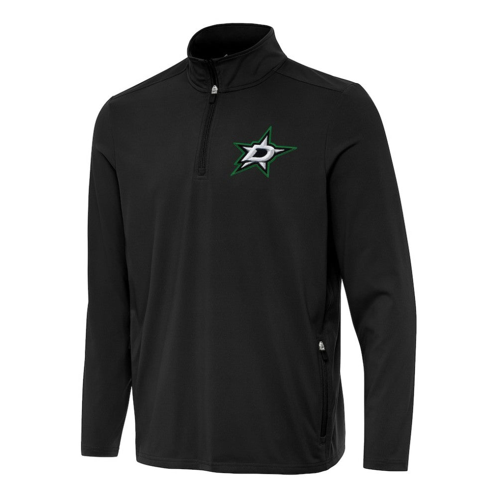 Dallas Stars Antigua Perilous Quarter-Zip Sweatshirt - Black Sweatshirts
