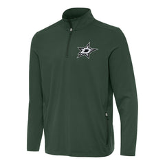 Dallas Stars Antigua Perilous Quarter-Zip Sweatshirt - Hunter Green Sweatshirts