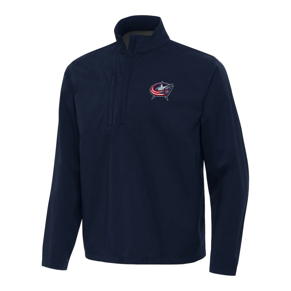 Columbus Blue Jackets Antigua Brisk Quarter-Zip Windbreaker - Navy Jackets
