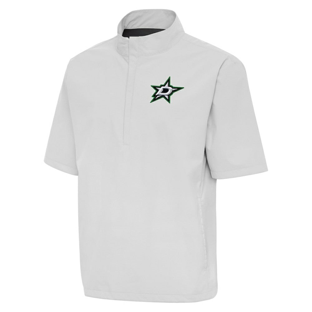 Dallas Stars Antigua Brisk Quarter-Zip Windbreaker - Heather Gray