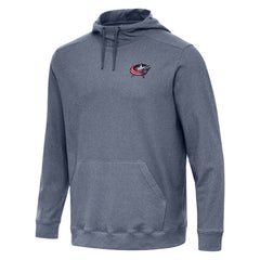 Columbus Blue Jackets Antigua Cloud Pullover Hoodie - Heather Navy Hoodies