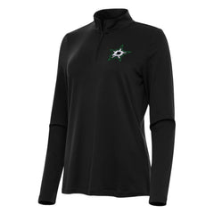 Dallas Stars Antigua Women's Reprocess Quarter-Zip Top - Black Tops
