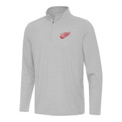 Detroit Red Wings Antigua Twine Quarter-Zip Top - Gray Tops