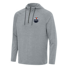 Edmonton Oilers Antigua Spikes Quarter-Zip Hoodie - Heather Gray Hoodies