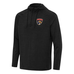 Florida Panthers Antigua Spikes Quarter-Zip Hoodie - Heather Black Hoodies