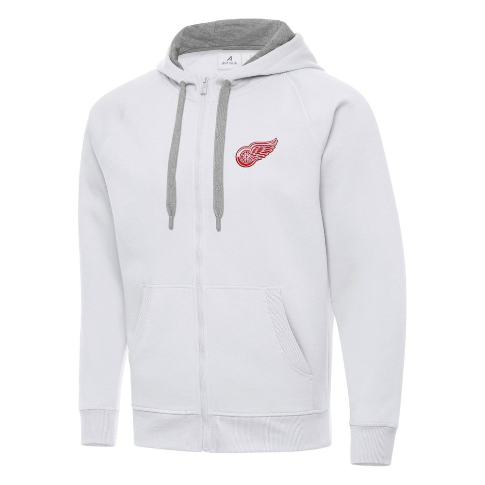 Detroit Red Wings Antigua Big & Tall Victory Full-Zip Hoodie - White Hoodies