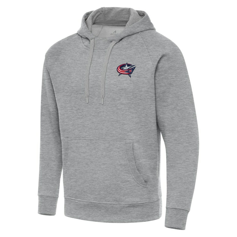 Columbus Blue Jackets Antigua Big & Tall Victory Pullover Hoodie - Heather Gray Hoodies