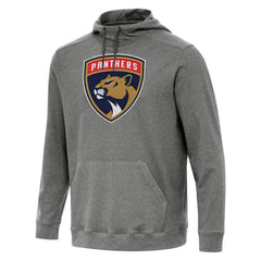 Florida Panthers Antigua Cloud Pullover Hoodie - Heather Black Hoodies
