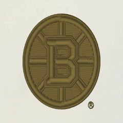Boston Bruins Antigua Intrepid Sand Raglan Long Sleeve Hoodie T-Shirt - Cream/Olive T-shirts