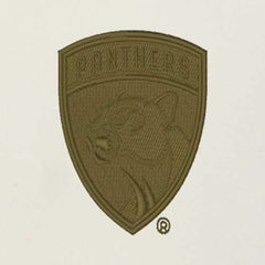 Florida Panthers Antigua Intrepid Sand Raglan Long Sleeve Hoodie T-Shirt - Cream/Olive T-shirts