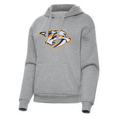 Nashville Predators Antigua Women's Victory Pullover Hoodie - Heather Gray Hoodies