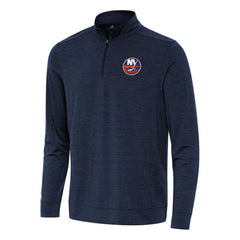 New York Islanders Antigua Bright Quarter-Zip Top - Heather Navy Tops