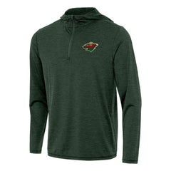 Minnesota Wild Antigua Tidy Quarter-Zip Hoodie - Hunter Green Hoodies
