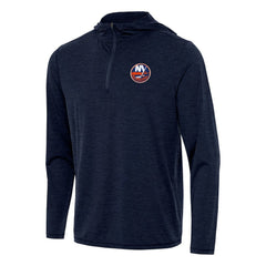 New York Islanders Antigua Tidy Quarter-Zip Hoodie - Heather Navy Hoodies