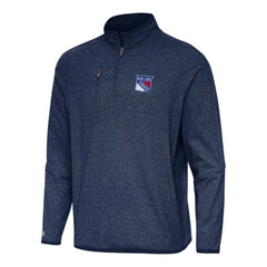 New York Rangers Antigua Certain Quarter-Zip Tri-Blend Sweatshirt - Heather Navy Sweatshirts