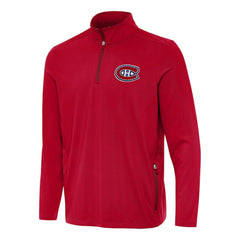 Montreal Canadiens Antigua Perilous Quarter-Zip Sweatshirt - Red Sweatshirts