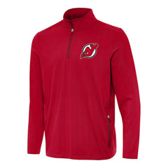 New Jersey Devils Antigua Perilous Quarter-Zip Sweatshirt - Red Sweatshirts