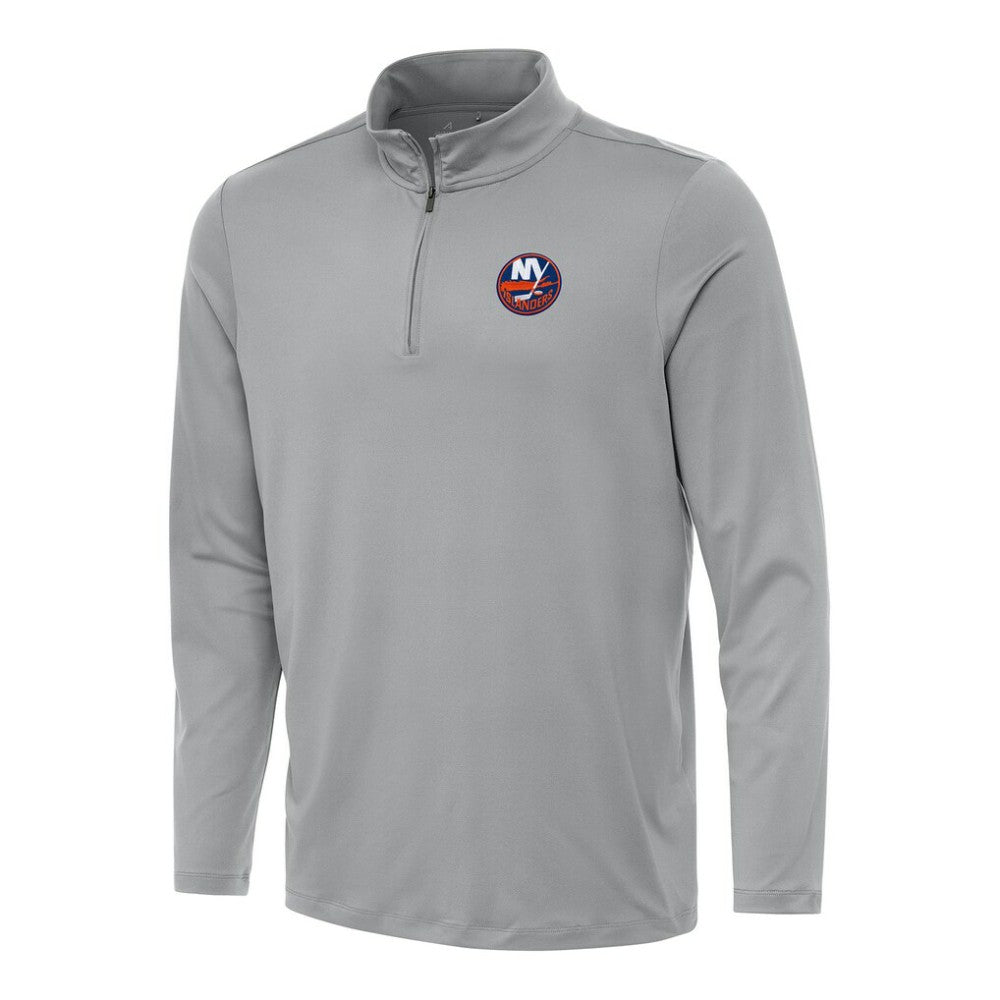 New York Islanders Antigua Reprocess Quarter-Zip Top - Gray Tops