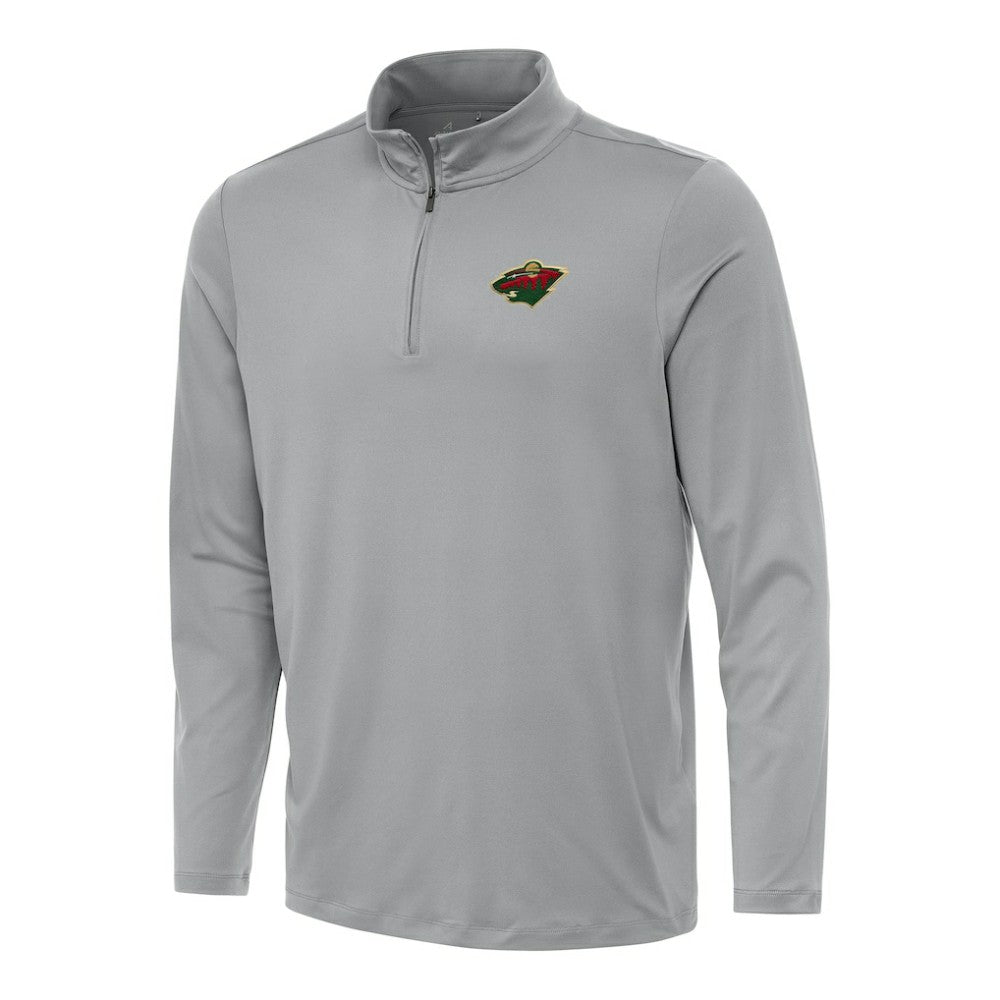 Minnesota Wild Antigua Reprocess Quarter-Zip Top - Gray Tops