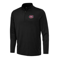 Montreal Canadiens Antigua Reprocess Quarter-Zip Top - Black Tops