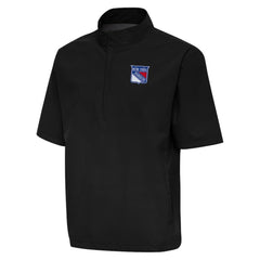 New York Rangers Antigua Brisk Quarter-Zip Windbreaker - Black
