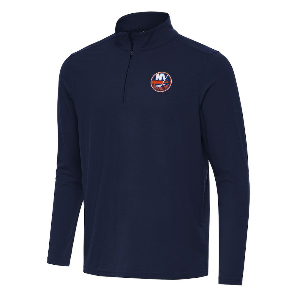 New York Islanders Antigua Intent Quarter-Zip Top - Navy Tops