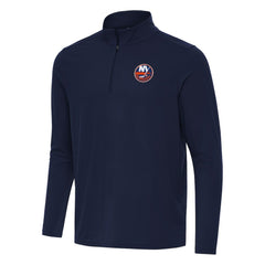 New York Islanders Antigua Intent Quarter-Zip Top - Navy Tops