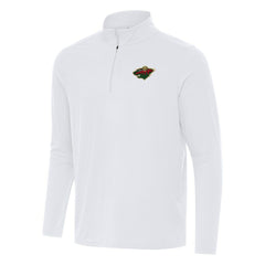 Minnesota Wild Antigua Intent Quarter-Zip Top - White Tops
