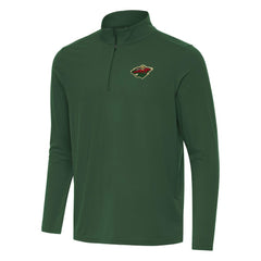 Minnesota Wild Antigua Intent Quarter-Zip Top - Hunter Green Tops