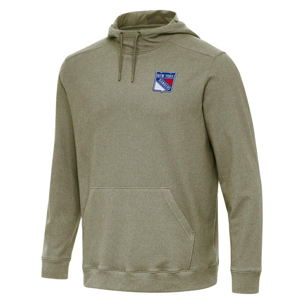 New York Rangers Antigua Cloud Pullover Hoodie - Olive Hoodies