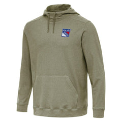 New York Rangers Antigua Cloud Pullover Hoodie - Olive Hoodies