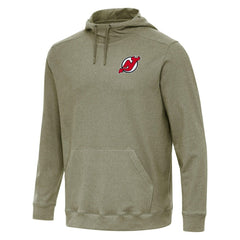 New Jersey Devils Antigua Cloud Pullover Hoodie - Olive Jerseys