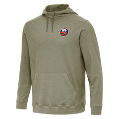 New York Islanders Antigua Cloud Pullover Hoodie - Olive Hoodies