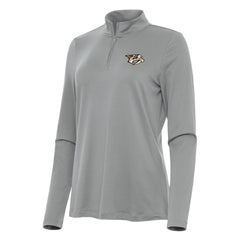 Nashville Predators Antigua Women's Reprocess Quarter-Zip Top - Gray Tops