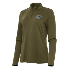 Los Angeles Kings Antigua Women's Reprocess Quarter-Zip Top - Olive Tops