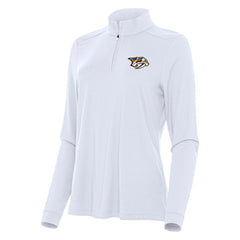 Nashville Predators Antigua Women's Intent Quarter-Zip Top - White Tops