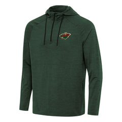 Minnesota Wild Antigua Spikes Quarter-Zip Hoodie - Hunter Green Hoodies
