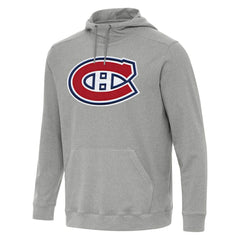 Montreal Canadiens Antigua Cloud Pullover Hoodie - Heather Gray Hoodies