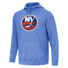 New York Islanders Antigua Cloud Pullover Hoodie - Heather Royal Hoodies