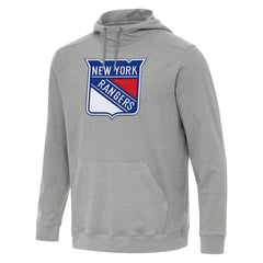 New York Rangers Antigua Cloud Pullover Hoodie - Heather Gray Hoodies