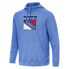 New York Rangers Antigua Cloud Pullover Hoodie - Heather Royal Hoodies