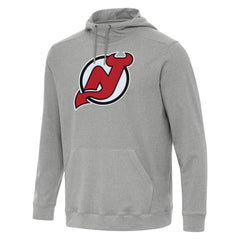 New Jersey Devils Antigua Cloud Pullover Hoodie - Heather Gray Jerseys